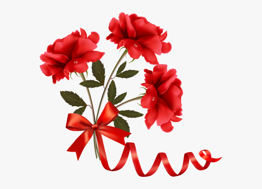 Ribbon With Flower Design, HD Png Download