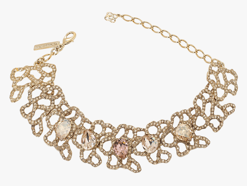 Oscar De La Renta Pave Chain Link Choker - Necklace, HD Png Download