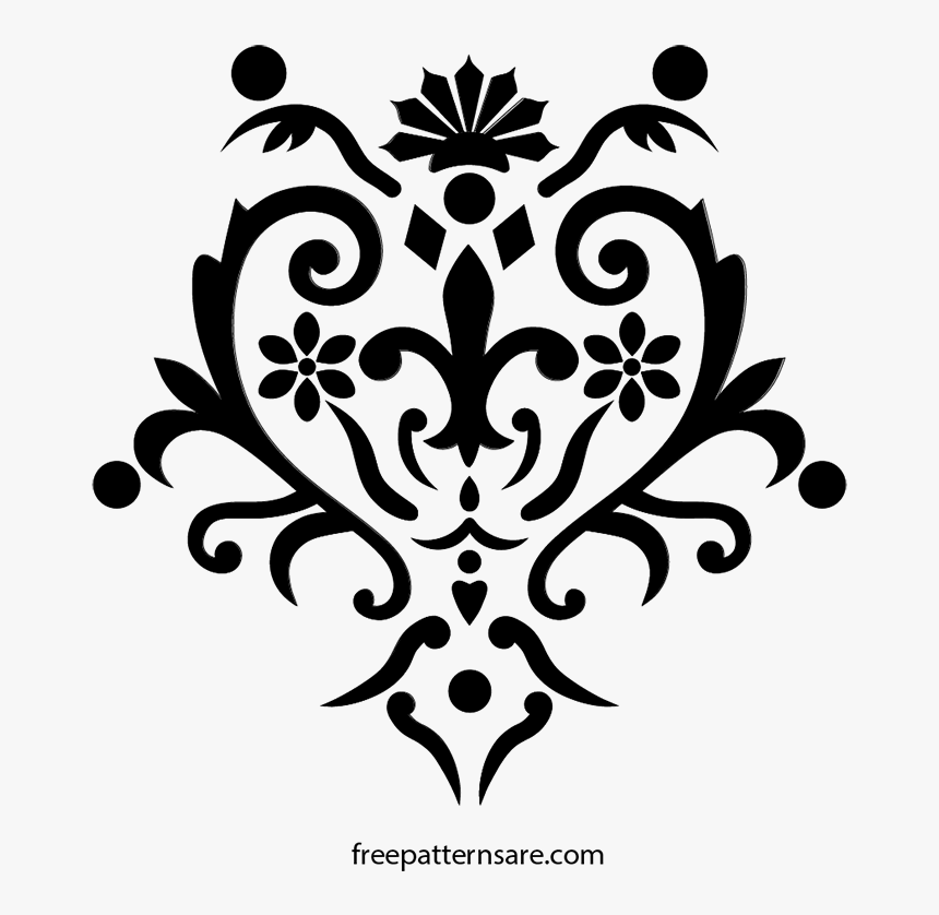 Damask Pattern Free For Commercial Use, HD Png Download