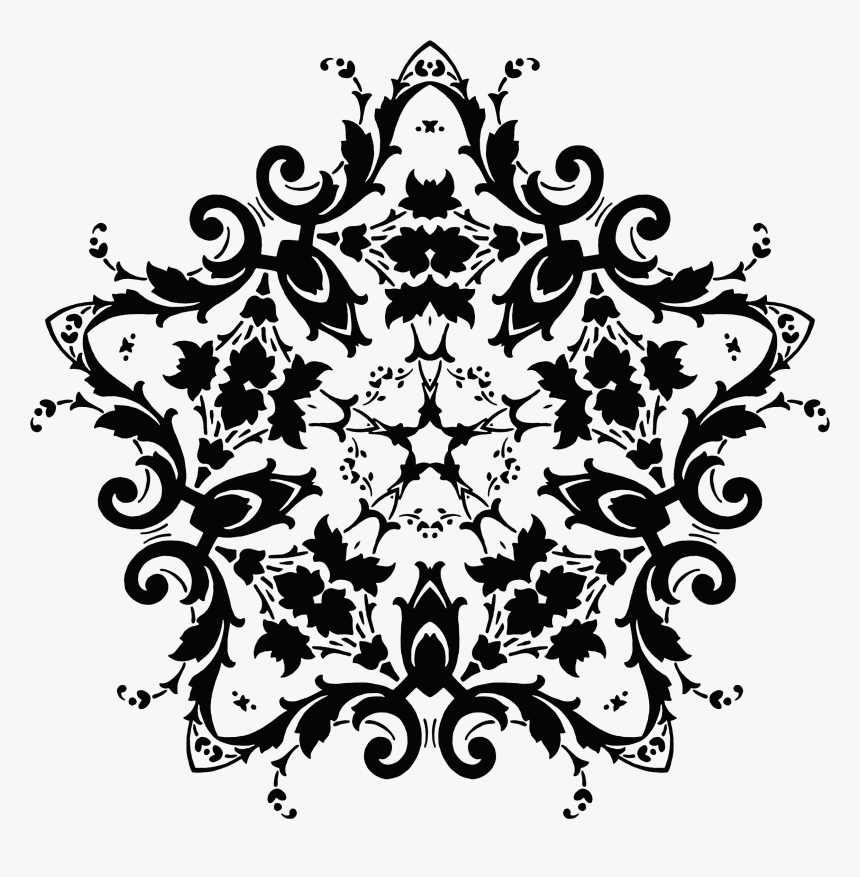 Damask Floral Design Clip Art Flower - Portable Network Graphics, HD Png Download