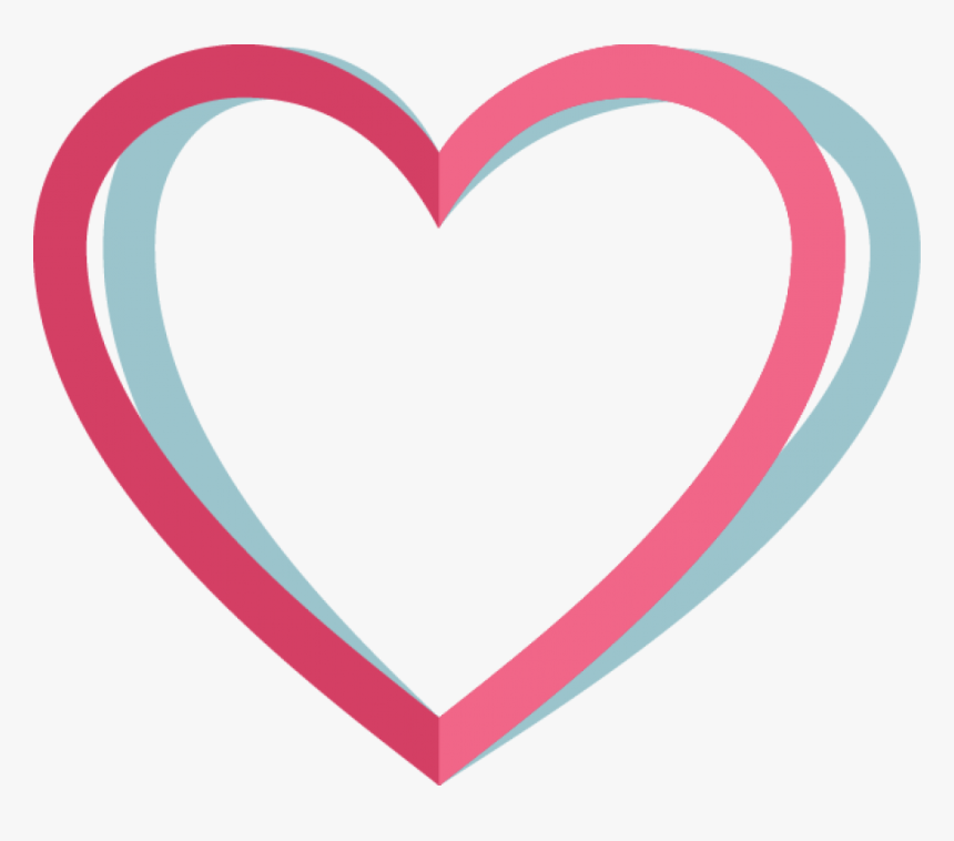 Pink Heart Outline Png Image - Free Png Pink Heart, Transparent Png
