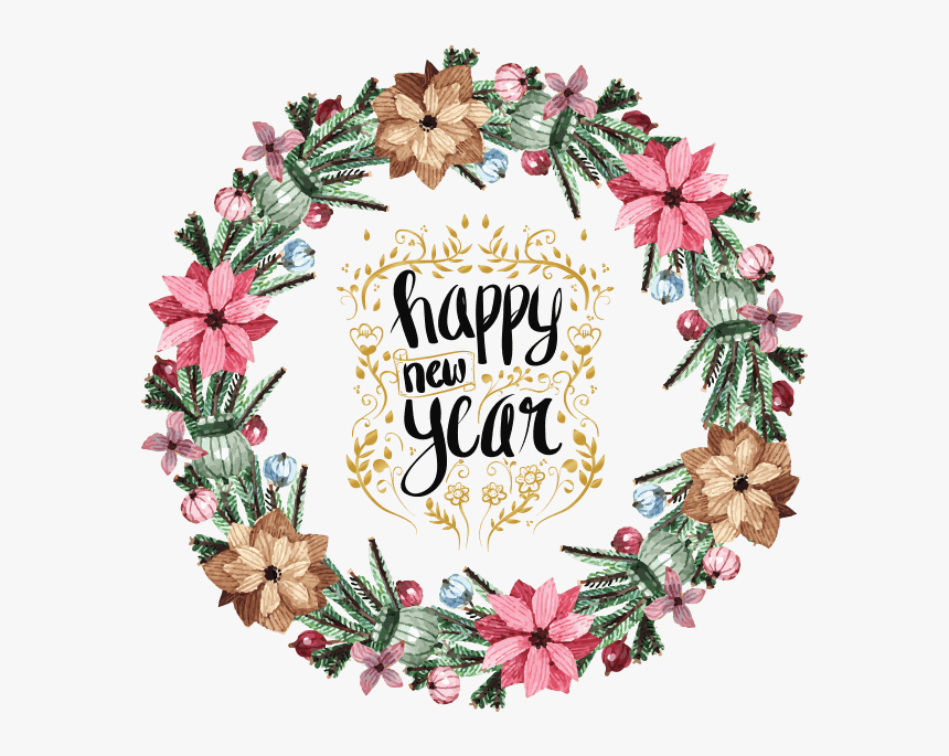 Transparent Watercolor Wreath Png - Decoration, Png Download