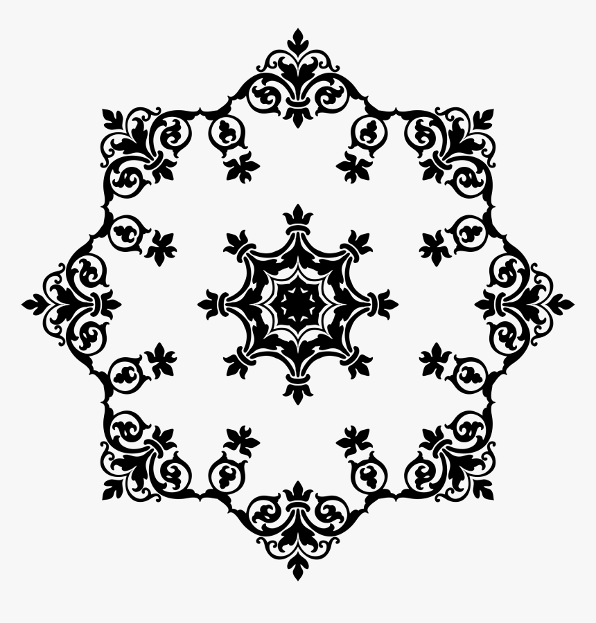 Damask Ornament 2 Clip Arts - Damask Frame, HD Png Download