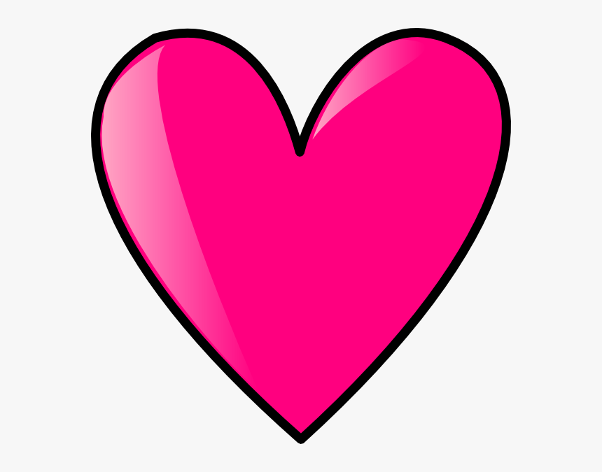Hot Pink Heart Clipart, HD Png Download