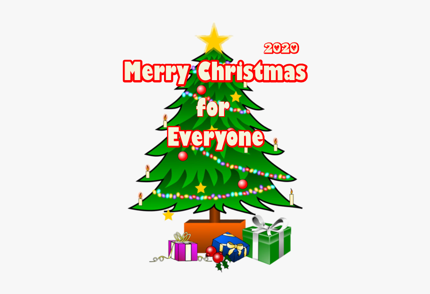 Merry Christmas For Everyone Png Image Pngbg - Animated Cartoon Christmas Tree, Transparent Png