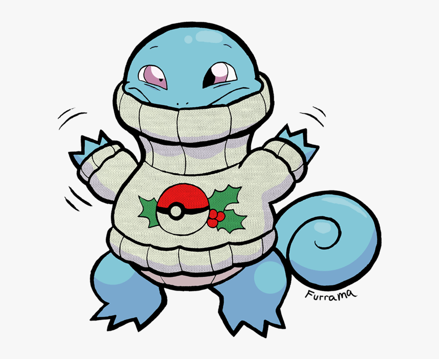 Cute Christmas Squirtle - Christmas Squirtle, HD Png Download