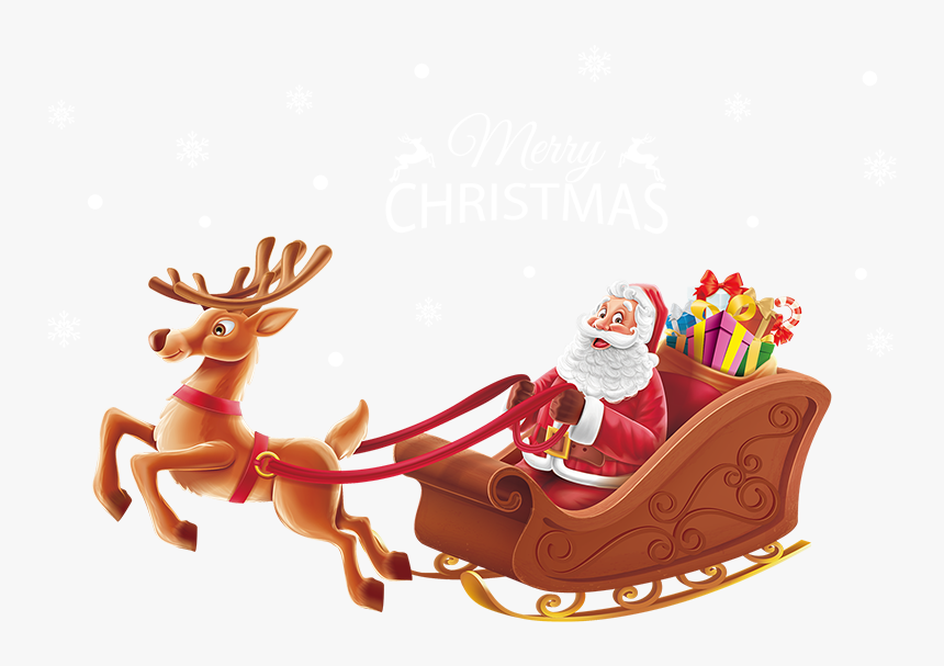 Santa Claus Sled, HD Png Download