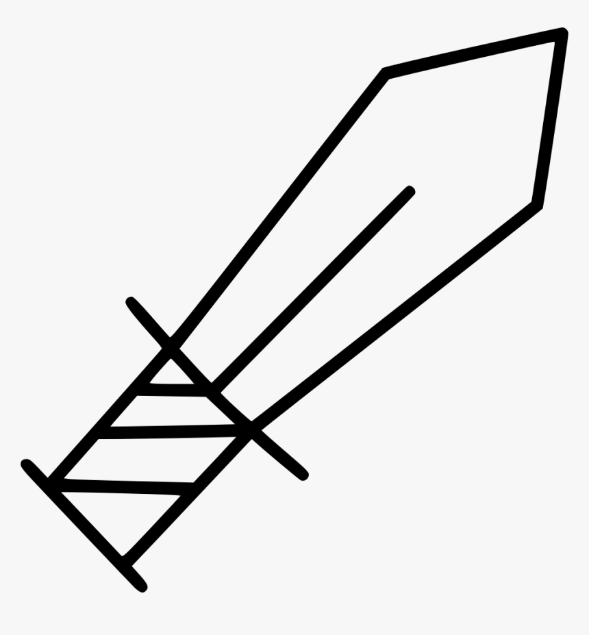 Sword Weapon - Line Art, HD Png Download