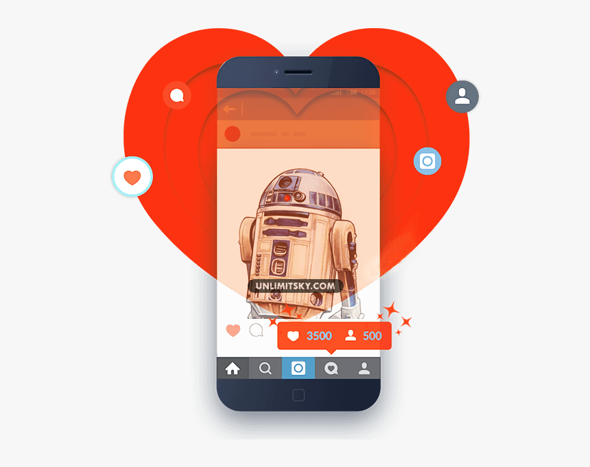 Increase Instagram Followers - R2-d2, HD Png Download