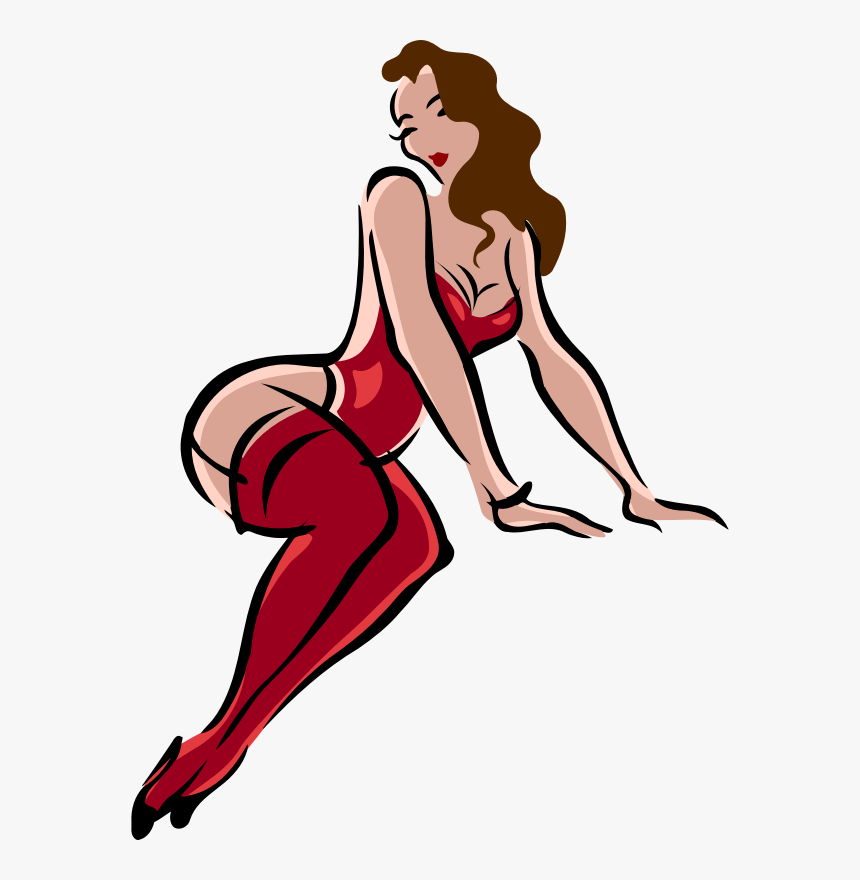 Art,thigh,shoe - Sexy Woman Cartoon Png, Transparent Png