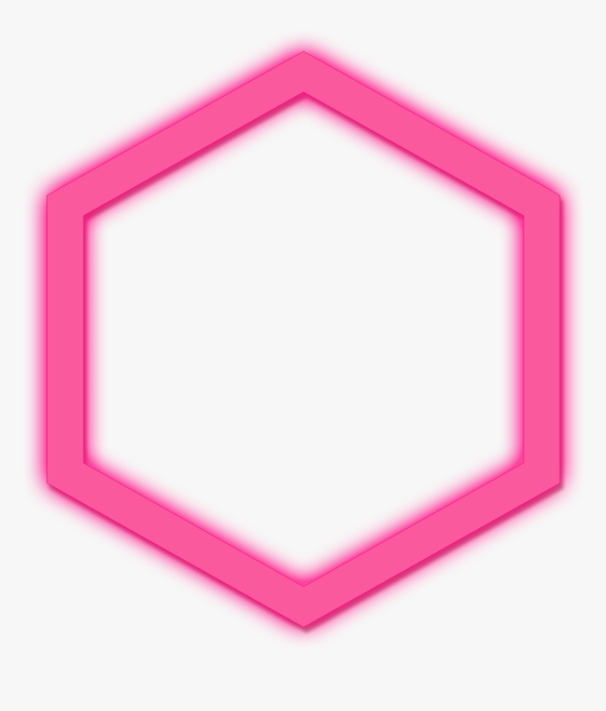 #neon #effect #glow #light #geometry #polygon #geometric - Sign, HD Png Download