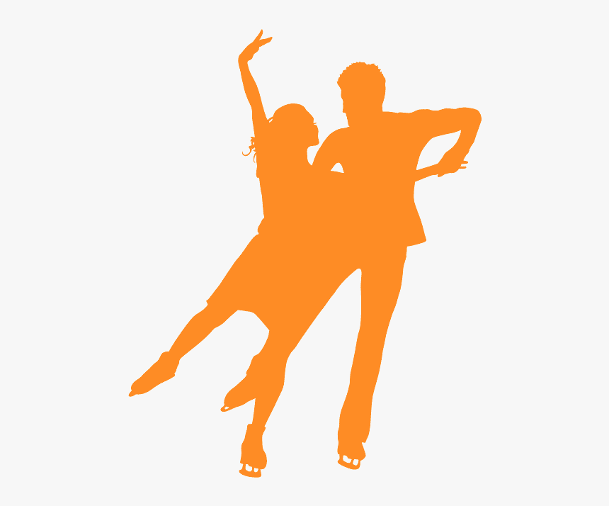 Silhouette Pattinaggio Coppia Png, Transparent Png