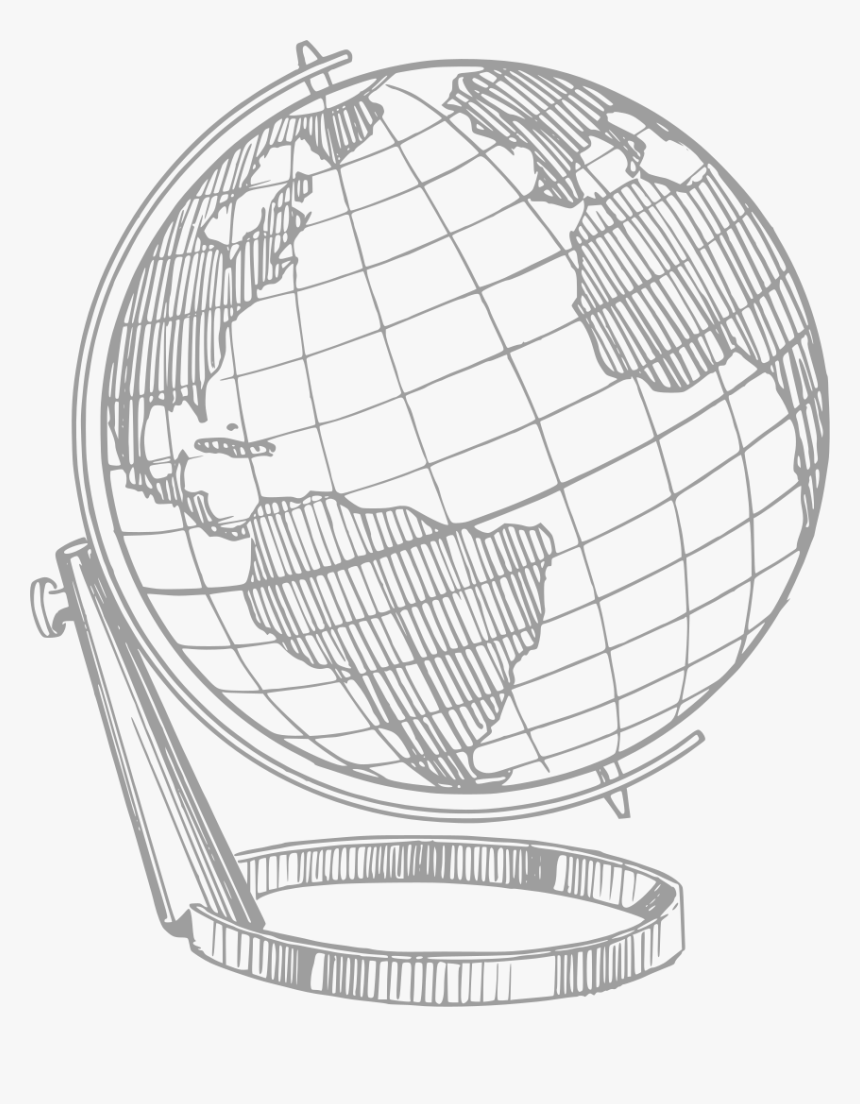 Sketch Of Earth Globe, HD Png Download