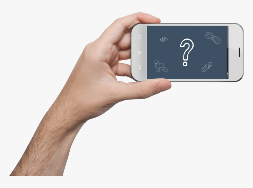 Client At Hans Holding Their Phone With A - Iphone, HD Png Download