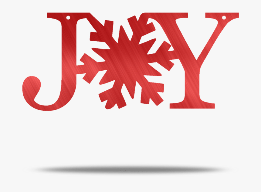 Joy Snowflake Metal Wall Sign - Graphic Design, HD Png Download