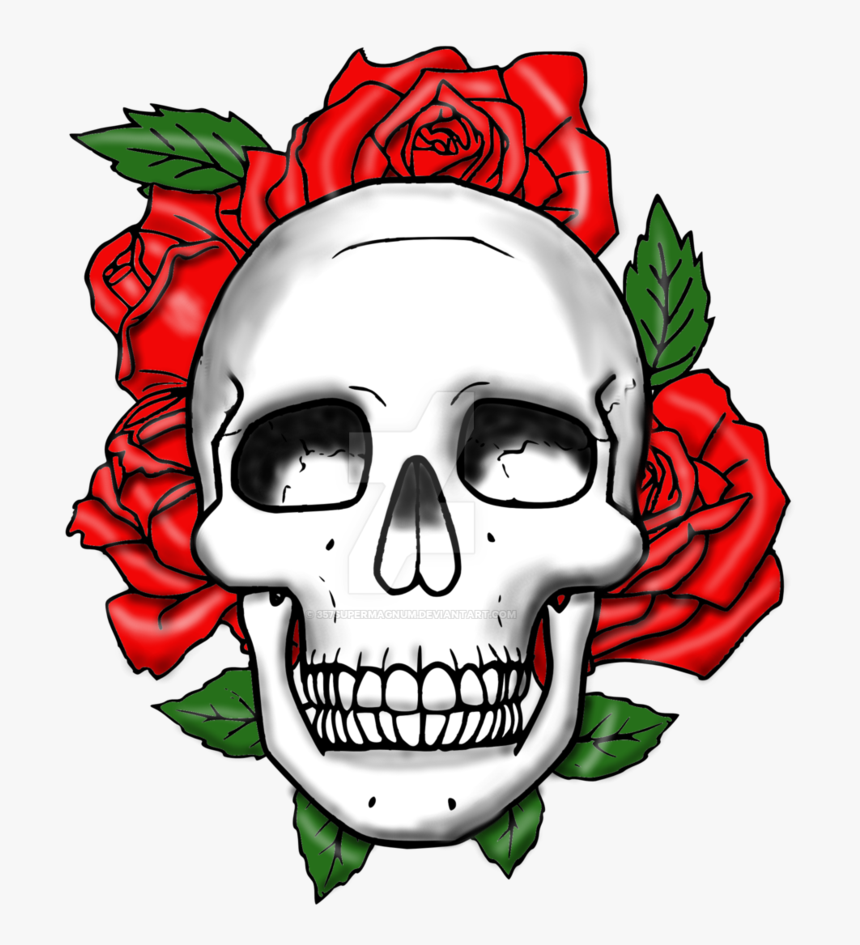 Skulls And Roses Clipart, HD Png Download