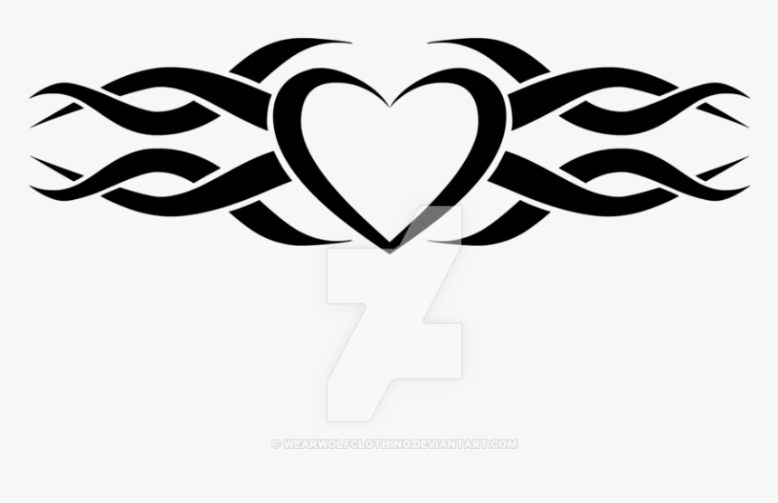 Tattoo Heart Design Png, Transparent Png