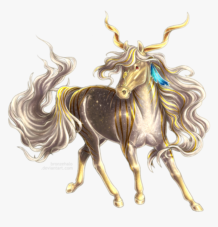 Golden Unicorn Transparent, HD Png Download