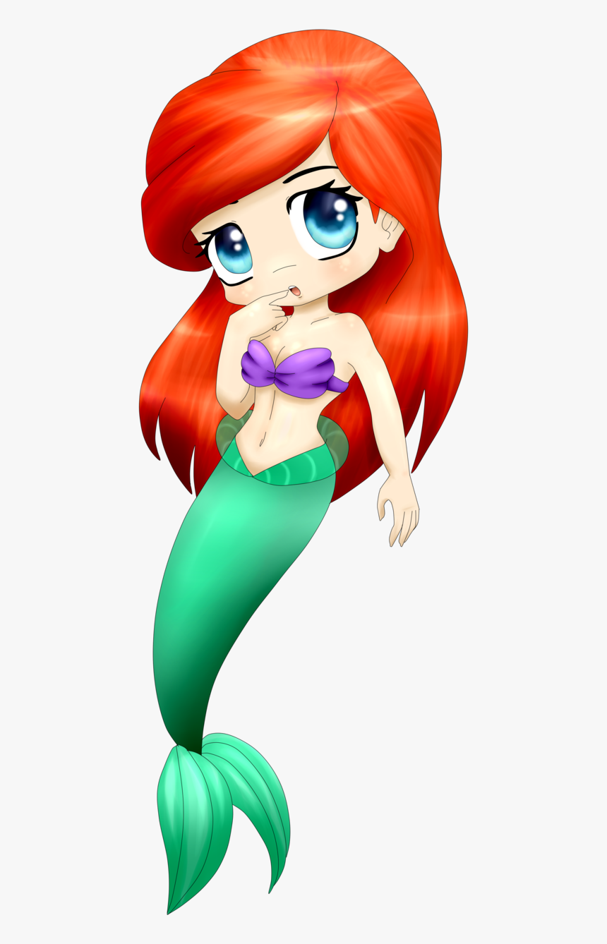 Disney By Xxcute-kittyxx On Deviantart - Disney Princess Ariel Chibi, HD Png Download