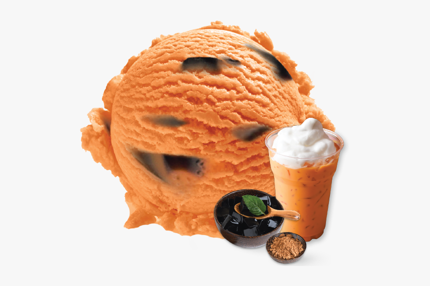 Thai Tea Ice Cream Png, Transparent Png