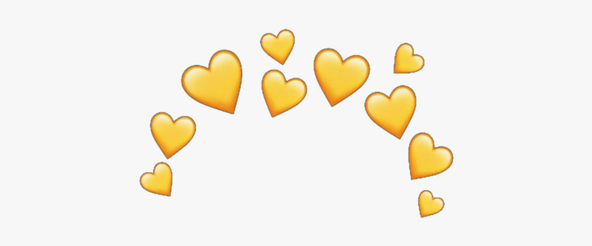 #crown #heartcrown #crowns #yellow #orange #yellowemoji - Transparent Emoji Iphone Heart, HD Png Download