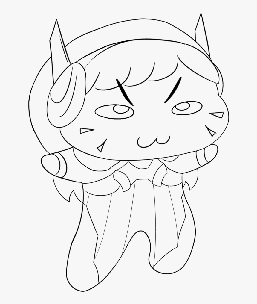 Vector Black And White Some Gremlin D Va - Sketch, HD Png Download