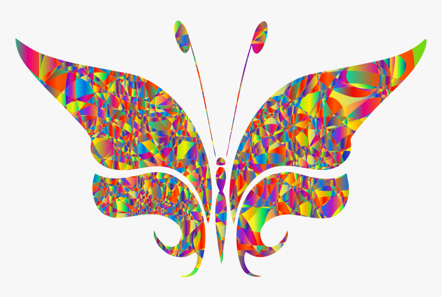 Polyprismatic Abstract Butterfly 2 Clip Arts, HD Png Download
