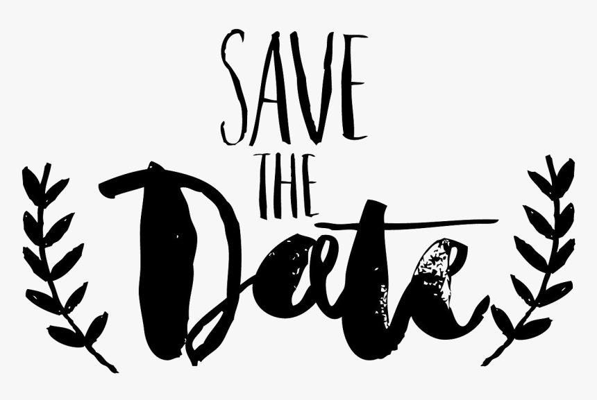 Calligraphy Vector Png Free Download - Save The Date Graphic, Transparent Png
