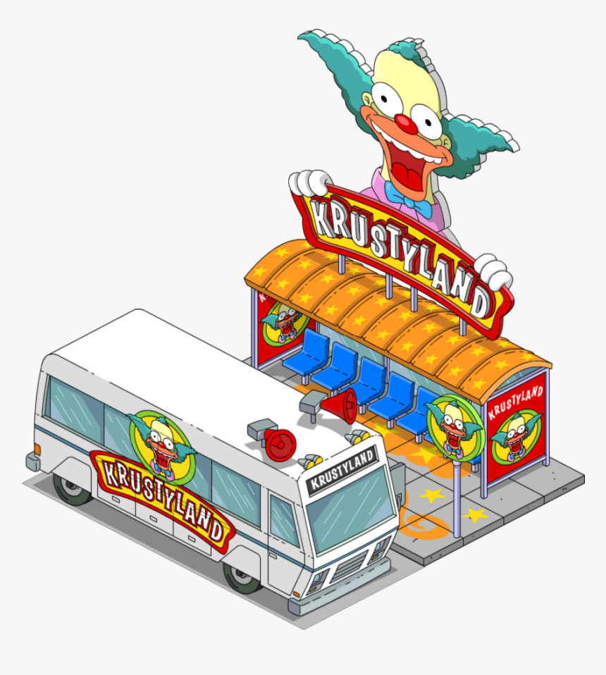 Clipart Black And White Library The Krustyland Shuttle - Simpsons Tapped Out To Work Krustyland Png, Transparent Png