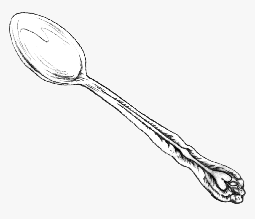 Knife Fork Transprent Png - Spoon Black And White Png, Transparent Png