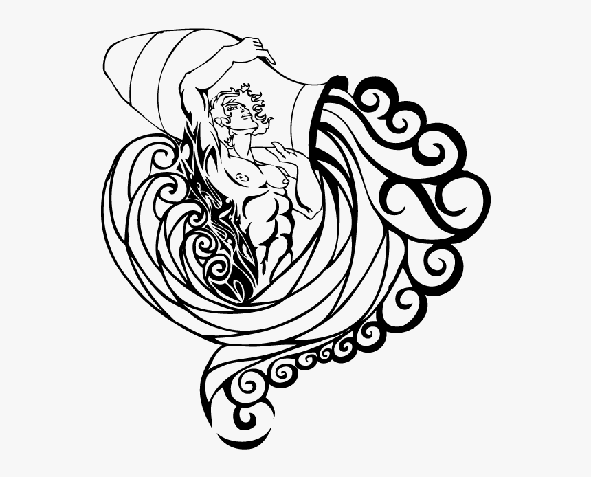 Водолей С Кувшином На Плече - Waterman Tattoo, HD Png Download