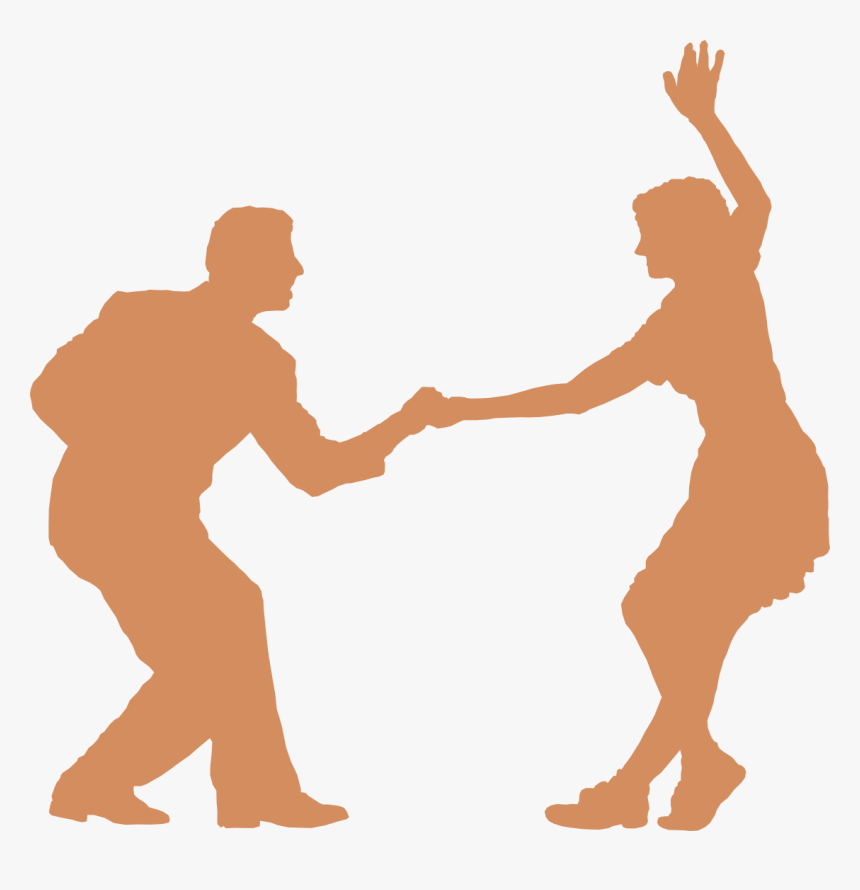 Lindy Hop Swing Dance Silhouette - Swing Dance Silhouette Art, HD Png Download