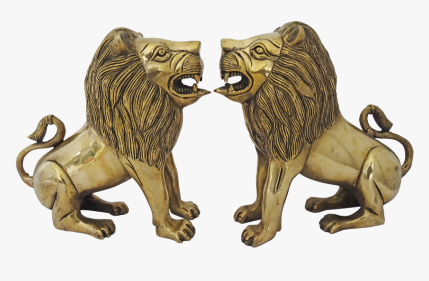Brass Roaring Lion Statue, 9 X 9 Inch, Vgo Cart,9x9inch,handmade - Figurine, HD Png Download
