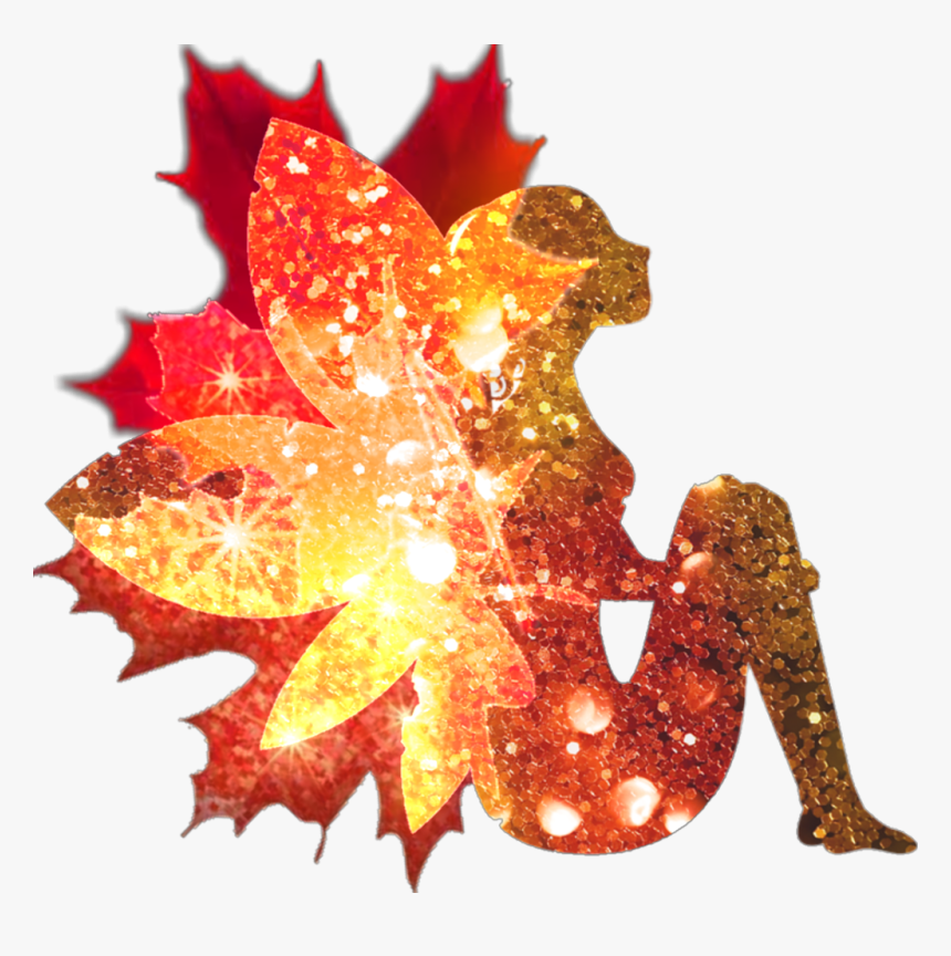#autumnleaves #leaves #autumn #fairies #fairy #fantasy - Gold Fairy Transparent Png, Png Download