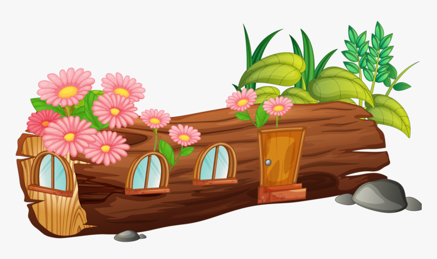 Fairy House Clipart Clip Art Black And White Stock - Fairy House Clipart, HD Png Download