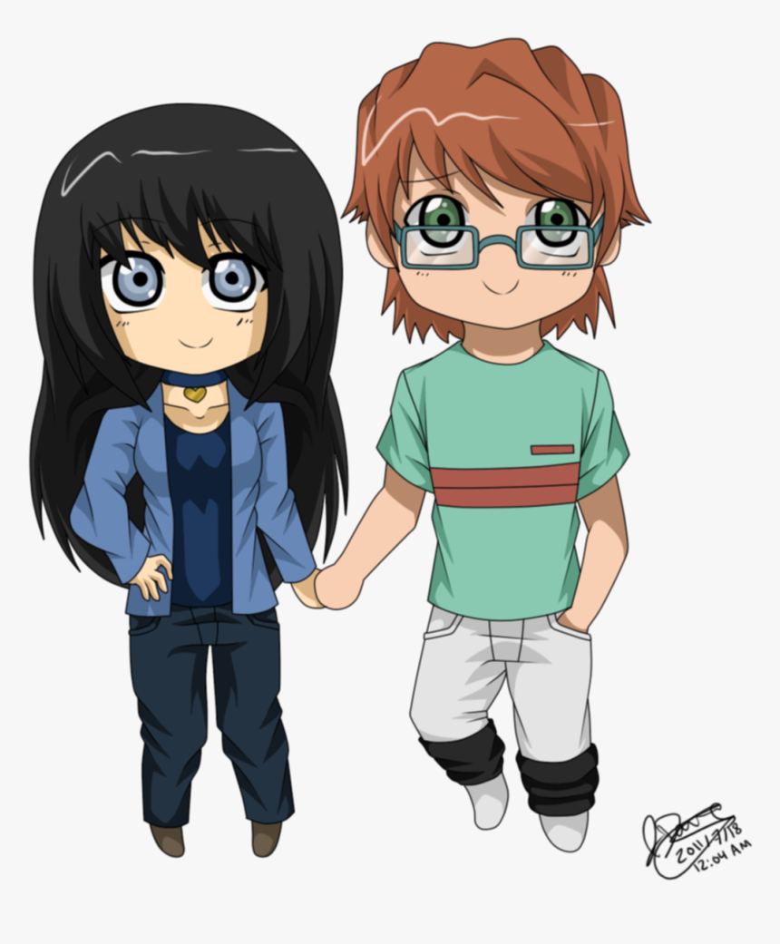 - - Commish38 - - Chibi Love By Jtdp-archives On Deviantart - Chibi, HD Png Download