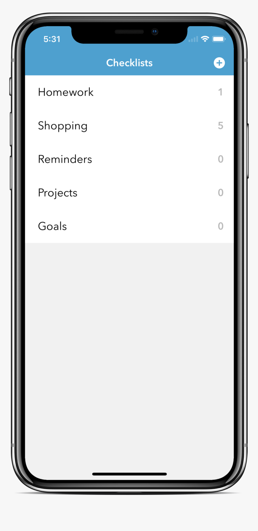 Iphone Png Checklist Minimalist Reminders App Swift - Iphone 10 Transparent Png, Png Download