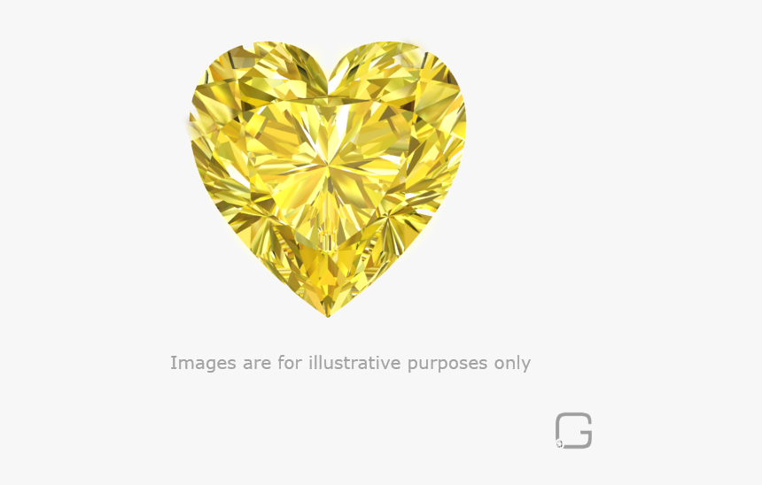 02 Carat Fancy Fancy Yellow Diamond Gia - Fancy Yellow Heart Diamond, HD Png Download