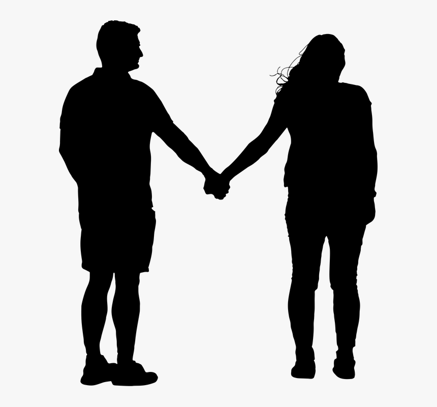 Father And Teenage Son Silhouette, HD Png Download