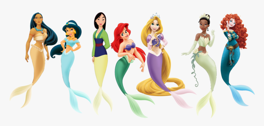 Princesses As Mermaids By - Princesses As Mermaids, HD Png Download