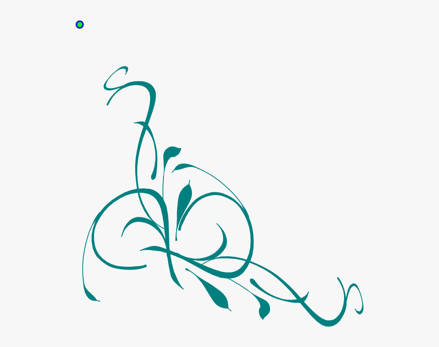 Swirling Snowflake Clipart Clip Download Teal Swirls - Transparent Background Flower Vector Png, Png Download