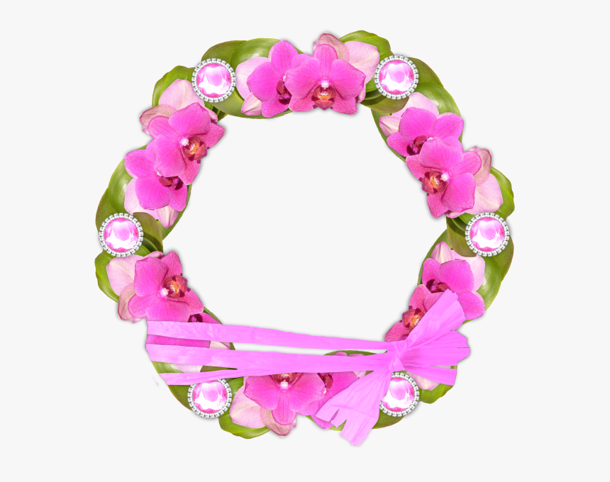 Maco Redondo Con Flores Al Contorno - Marcos De Fotos Redondo En Png, Transparent Png