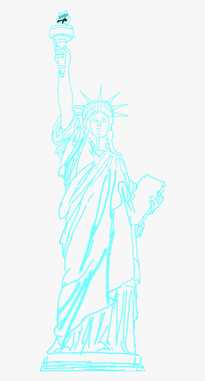 The Statue Of Liberty Transpalent Sticker - Illustration, HD Png Download