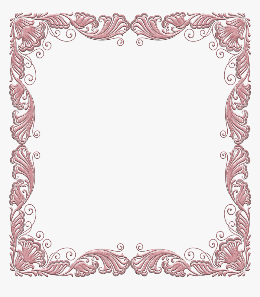 Картинки Рамки Красивые Для Текста - Pink Christmas Frame Transparent, HD Png Download