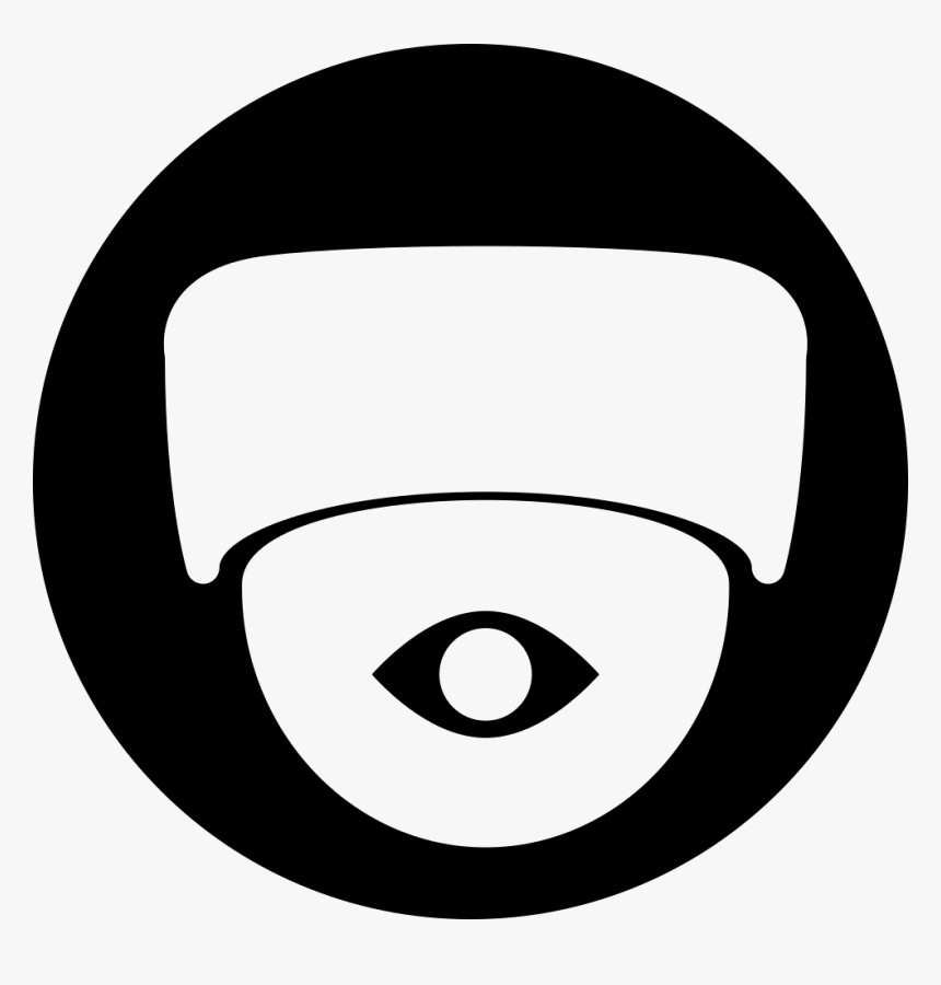 Surveillance Video Camera Observation Symbol In A Circle - Simbolo Camara De Seguridad, HD Png Download