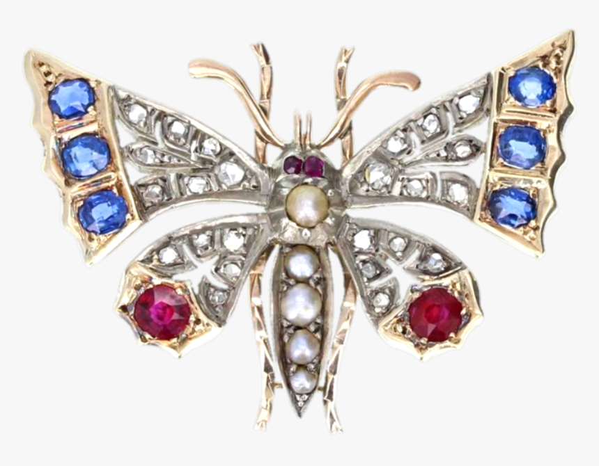 #freetoedit #sticker #vintage # Diamonds #rubies #sapphires - Brooch, HD Png Download