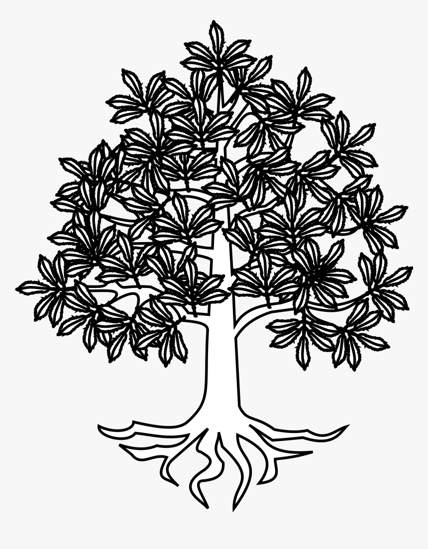 Tree Roots Vector Png , Png Download - Châtaignier Héraldique, Transparent Png