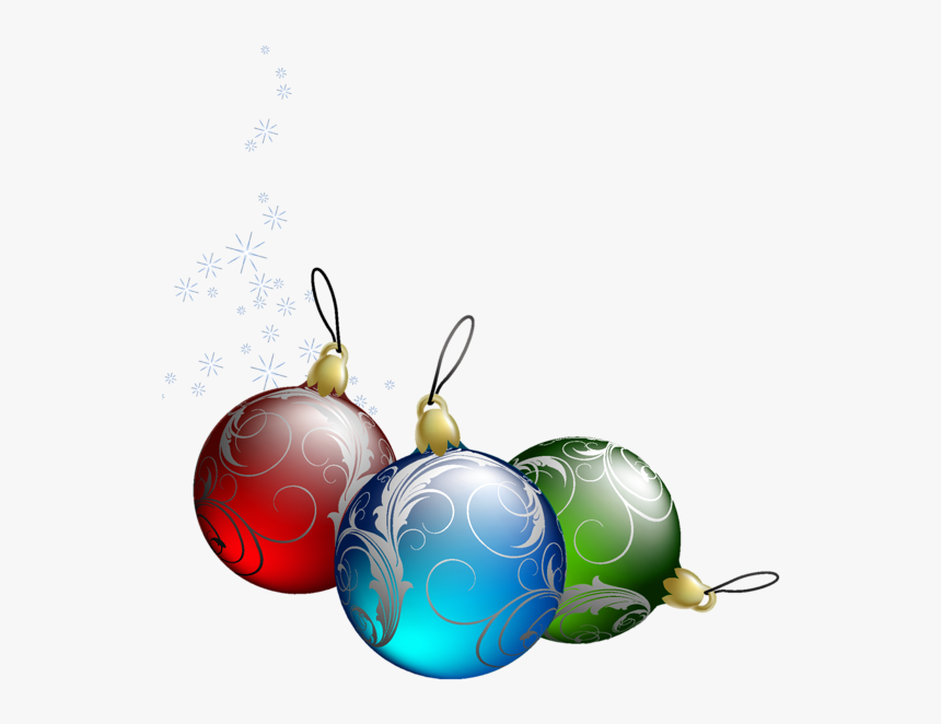 Christmas Ornaments Clipart Free Graphic Black And - Transparent Background Christmas Clip Art, HD Png Download