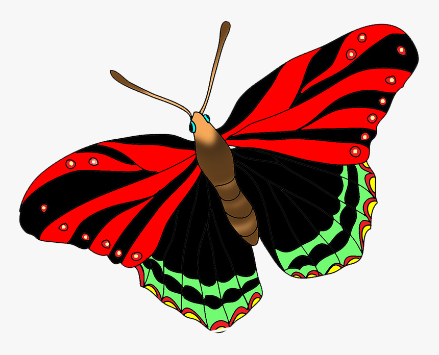 Black Red Butterfly Image - Red Butterfly Free Clipart, HD Png Download