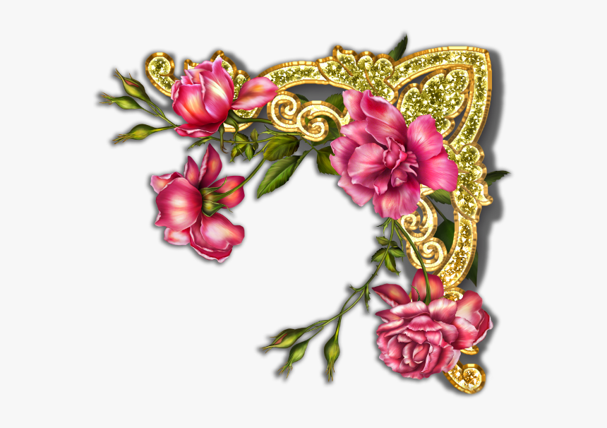 Flower Frame, Belles Images, Rubrics, Page 3, Corner, - Flower, HD Png Download